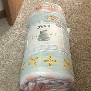 Disney Lilo & Stitch Pastel Blue, Peach & Yellow Comforter Set